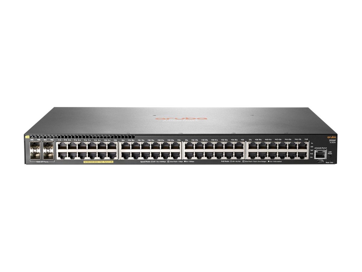Thumbnail 2 of 2 for HPE Networking 2930F 48G PoE+ 4SFP - switch - 48 ports - managed - rack-mountable