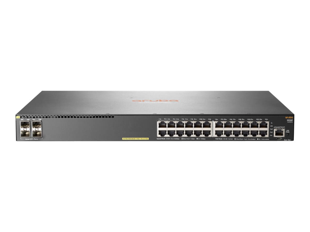 HPE Aruba 2930F 24G PoE+ 4SFP+ TAA - switch - 24 ports - managed - rack-mou