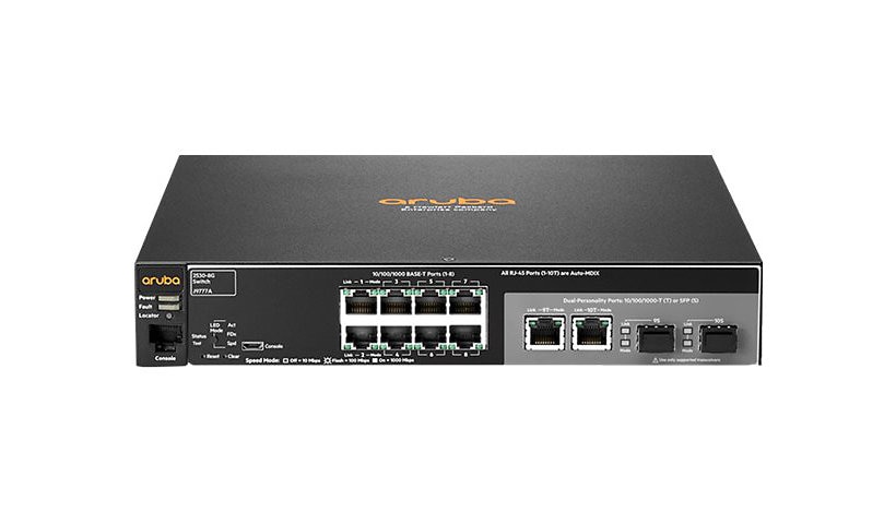 HPE Aruba 2530-8G - Switch - 8 Ports - Managed - Rack Mountable