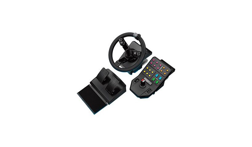 Logitech Heavy Equipment Bundle - Bundle - wheel and pedals set - wired