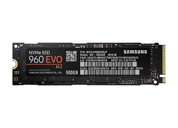 Samsung 960 EVO MZ-V6E500BW - solid state drive - 500 GB - PCI Express 3.0 x4 (NVMe)