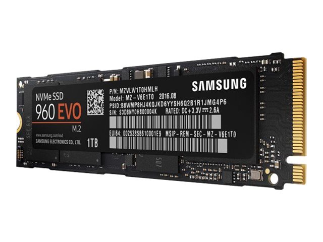 Samsung 960 EVO MZ-V6E1T0BW - solid state drive - 1 TB - PCI Express 3.0 x4 (NVMe)