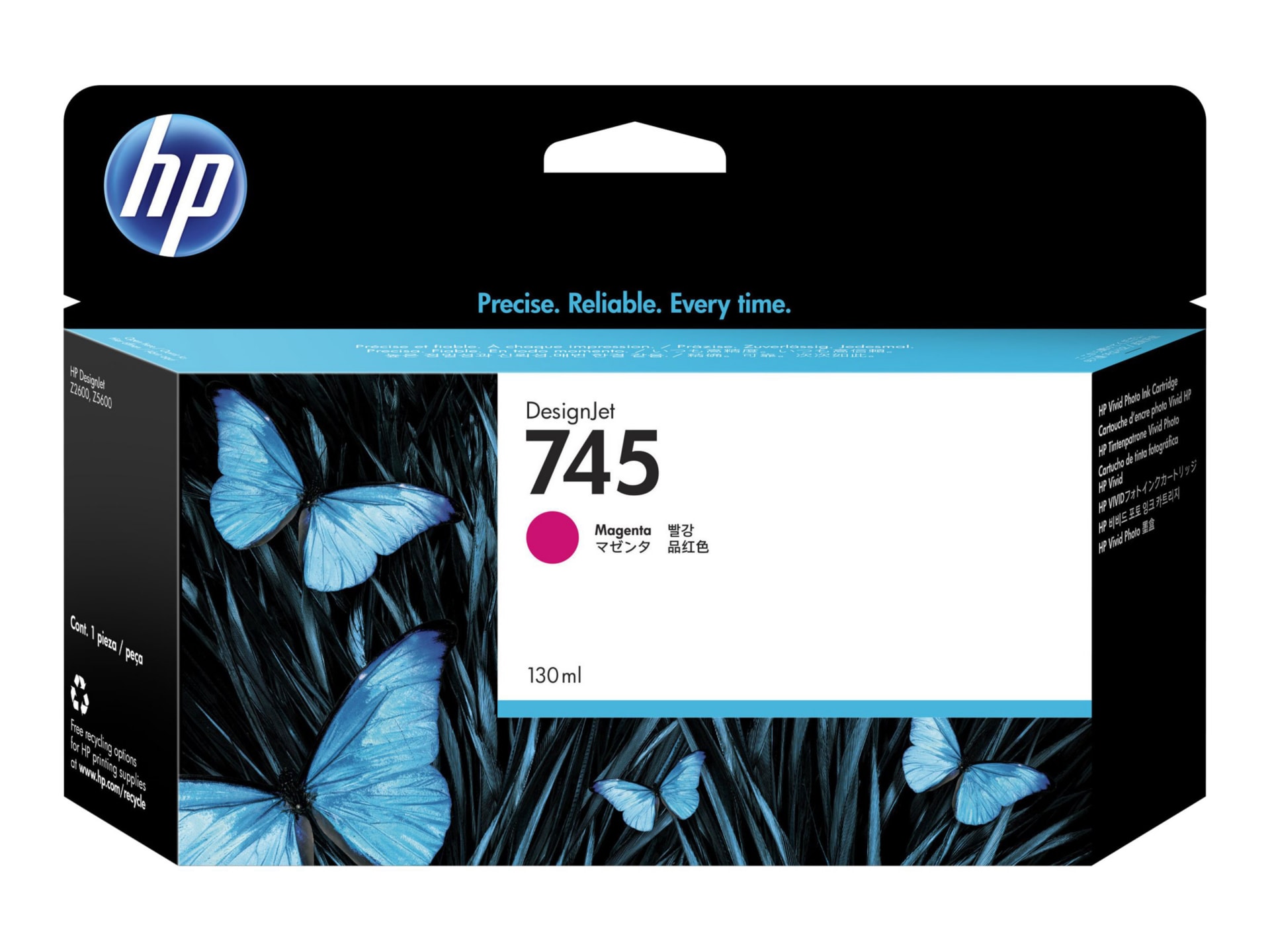 HP 745 Original Standard Yield Inkjet Ink Cartridge - Magenta - 1 Pack