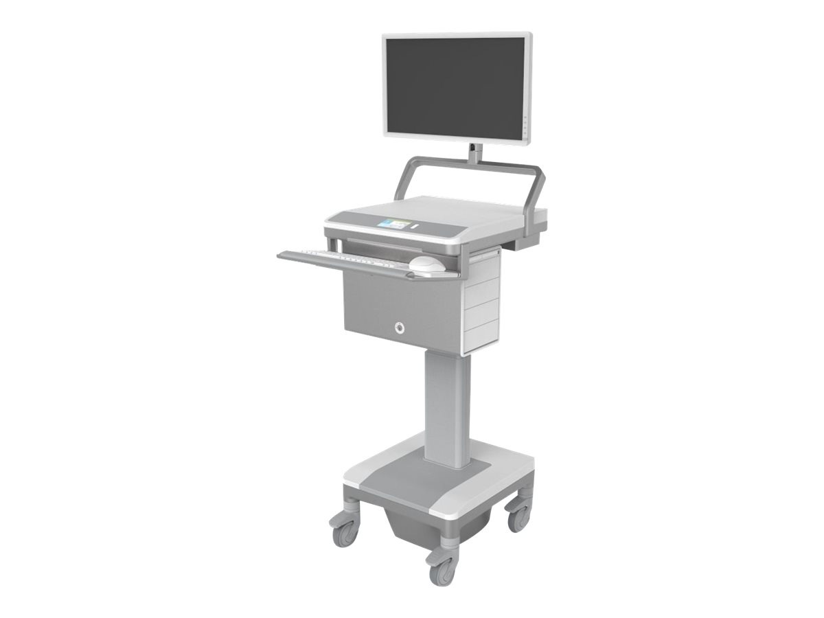 Humanscale T7 PC Cart w/MedLink Auto-Lift LiFe PowerTrack - cart - for LCD