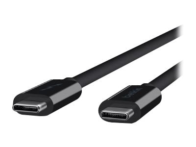 Thunderbolt 3 - Thunderbolt cable - 24 pin 24 USB-C - 3.3 ft - F2CD081BT1M-BLK - USB Cables - CDWG.com