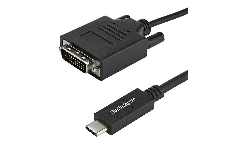 StarTech.com 3.3 ft / 1 m USB-C to DVI Cable - USB Type-C Video Adapter Cable - 1920 x 1200 - Black