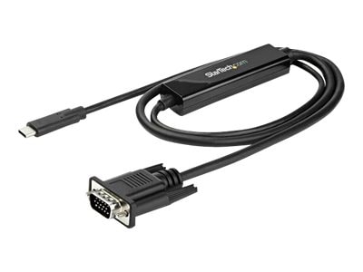 StarTech.com 6ft/2m USB C to VGA Cable - 1920x1200/1080p USB Type C DP Alt Mode to VGA Video Monitor Adapter Cable