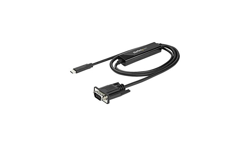 StarTech.com 6ft/2m USB C to VGA Cable - 1920x1200/1080p USB Type C DP Alt Mode to VGA Video Monitor Adapter Cable