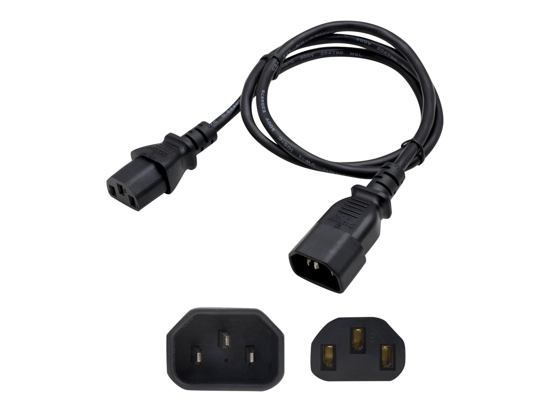 Proline 6ft C13 Female to C14 Male 14AWG 100-250V at 15A Black Power Cable