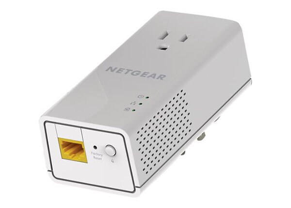 NETGEAR PowerLINE 1000 Mbps, 1 Gigabit Port, Extra Outlet (PLP1000)