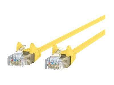 Belkin 1' Cat6 550MHz Gigabit Snagless Patch Cable RJ45 M/M PVC Yellow 1ft