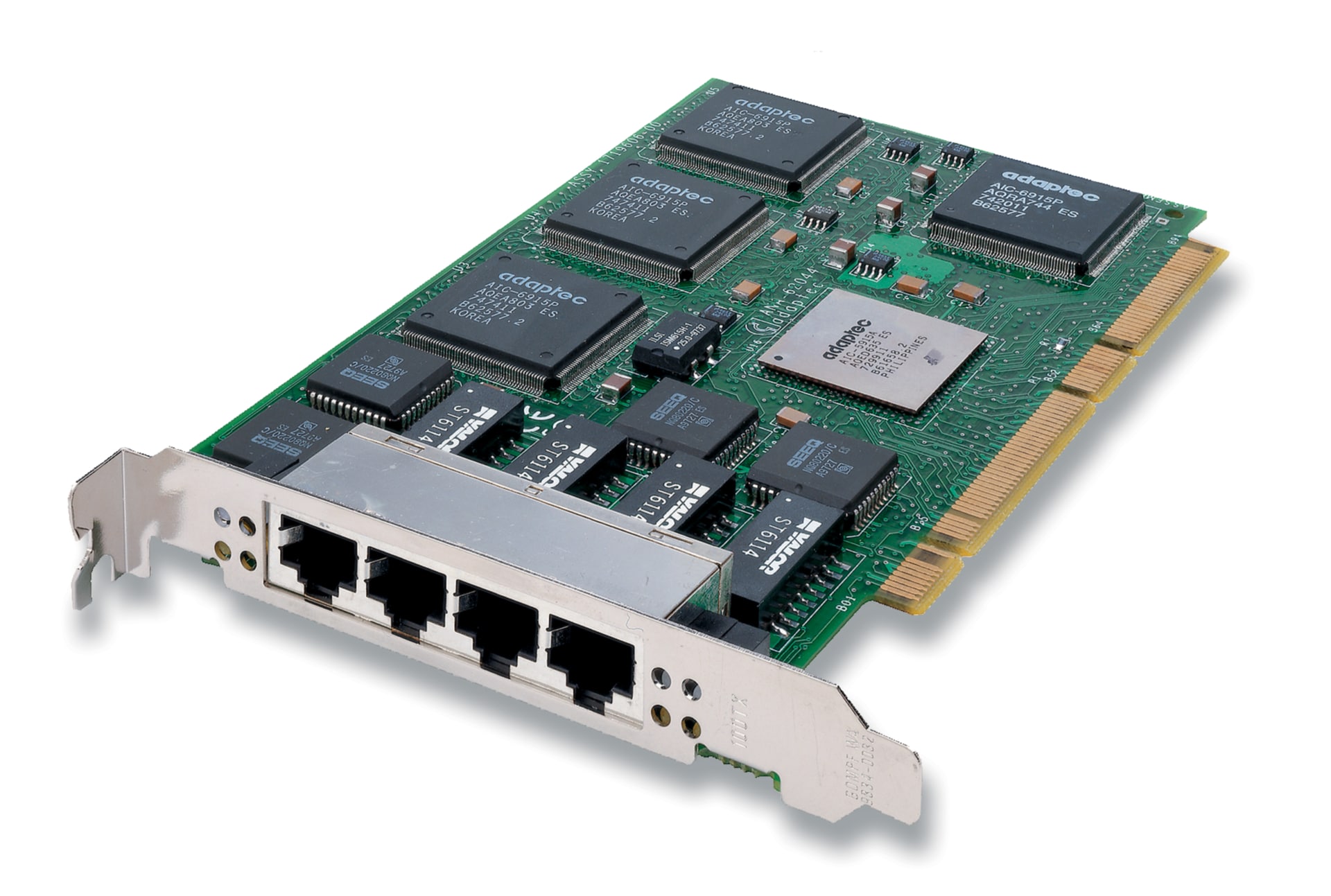 Adaptec ANA-64044 4-port 64-bit/66MHz PCI Network Interface Card