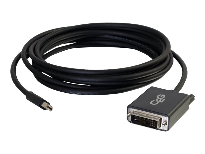 C2G 10ft Mini DisplayPort to DVI Adapter - Mini DP to DVI-D Single Link Adapter Cable - TAA Compliant - 1080p - M/M