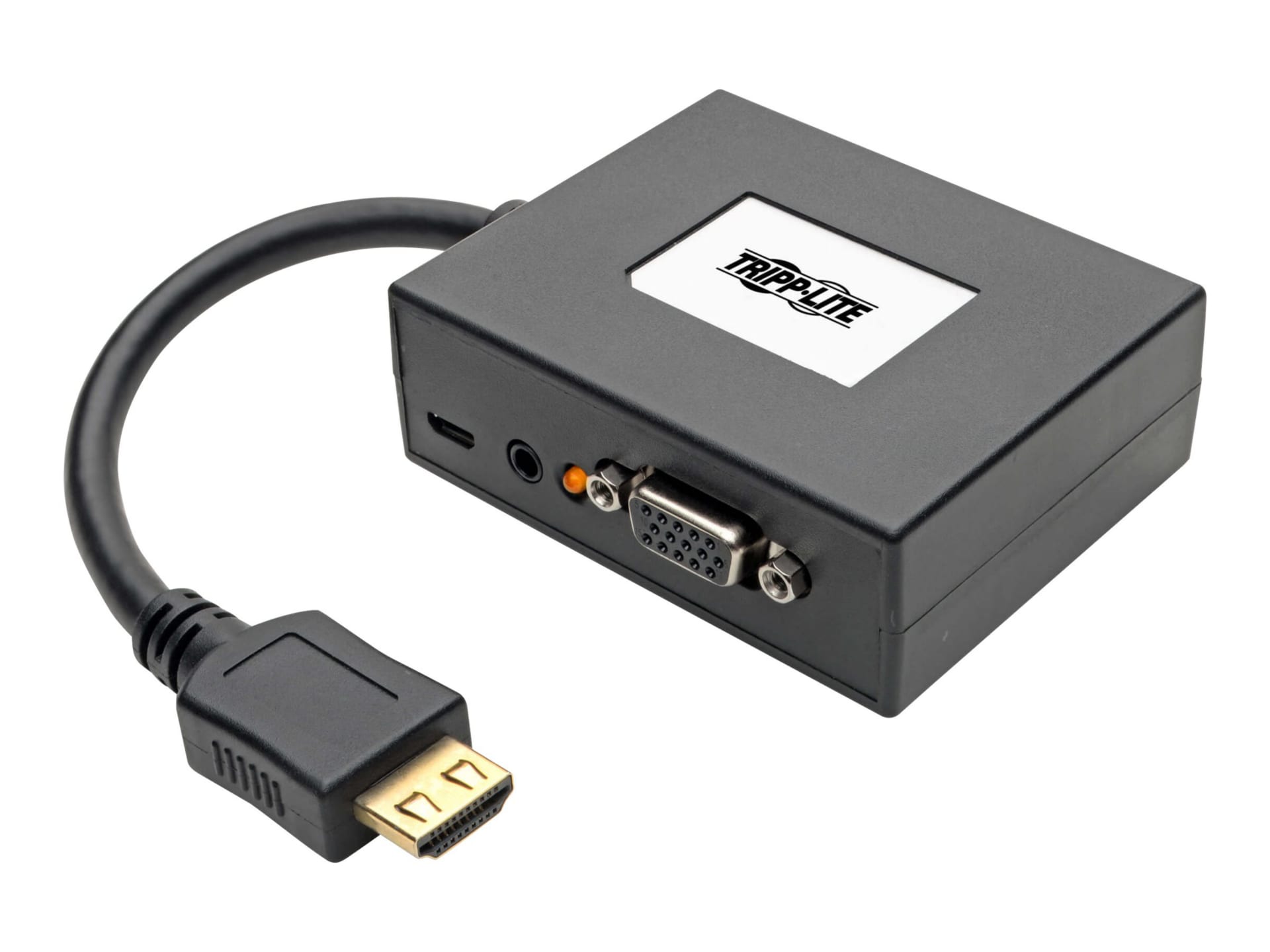 Eaton Tripp Lite series 2-Port HDMI to VGA Splitter Audio/Video Adapter 1920x1440 1080p - video/audio splitter - 2 ports