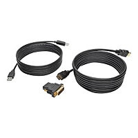 Tripp Lite KVM Cable Kit 10ft HDMI DVI USB USB A/B Keyboard Video Mouse 10'