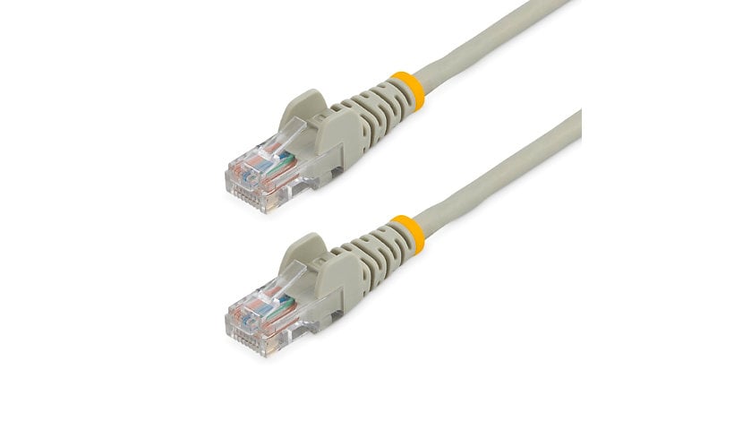 StarTech.com Cat5e Ethernet Cable 1 ft Gray - Cat 5e Snagless Patch Cable