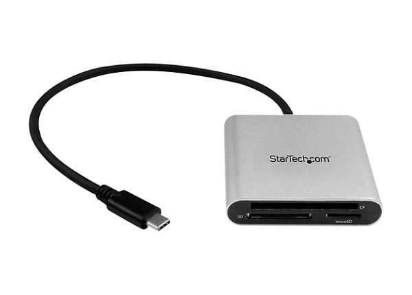 StarTech.com USB 3.0 Flash Memory Multi-Card Reader and Writer with USB-C - FCREADU3C Cards & Readers - CDW.com