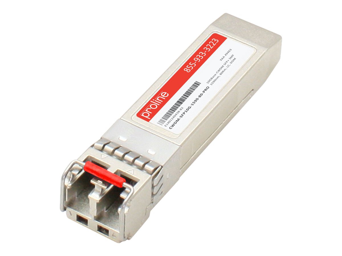 Proline CWDM-SFP10G-1590-80 Compatible TAA 10GBase-CWDM SFP+ Transceiver