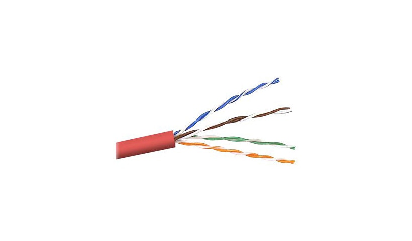 Belkin Cat6 1000ft Red Stranded Bulk Cable, PVC, 4PR, 24 AWG, 1000'