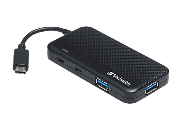 Verbatim USB-C 4-Port Hub with Power Delivery - hub - 4 ports