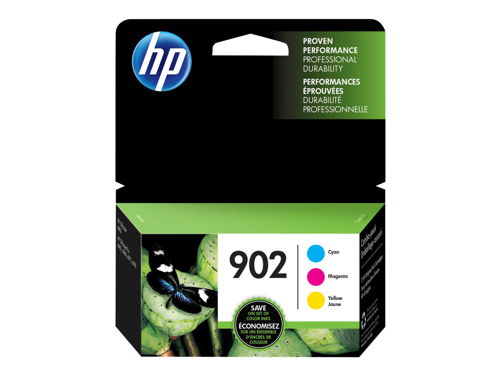 HP 902 Original Inkjet Ink Cartridge - Cyan, Magenta, Yellow - 3 / Pack