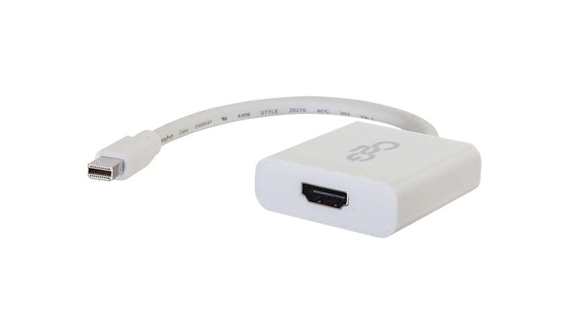 C2G Mini DisplayPort to HDMI Active Adapter Converter - White - M/F