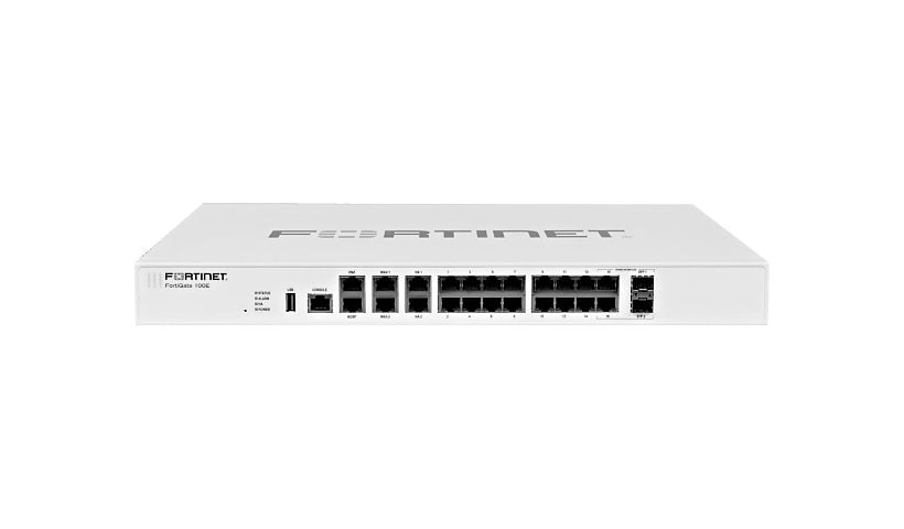 Fortinet FortiGate 100E - UTM Bundle - security appliance - with 1 year FortiCare 24X7 Comprehensive Support + 1 year