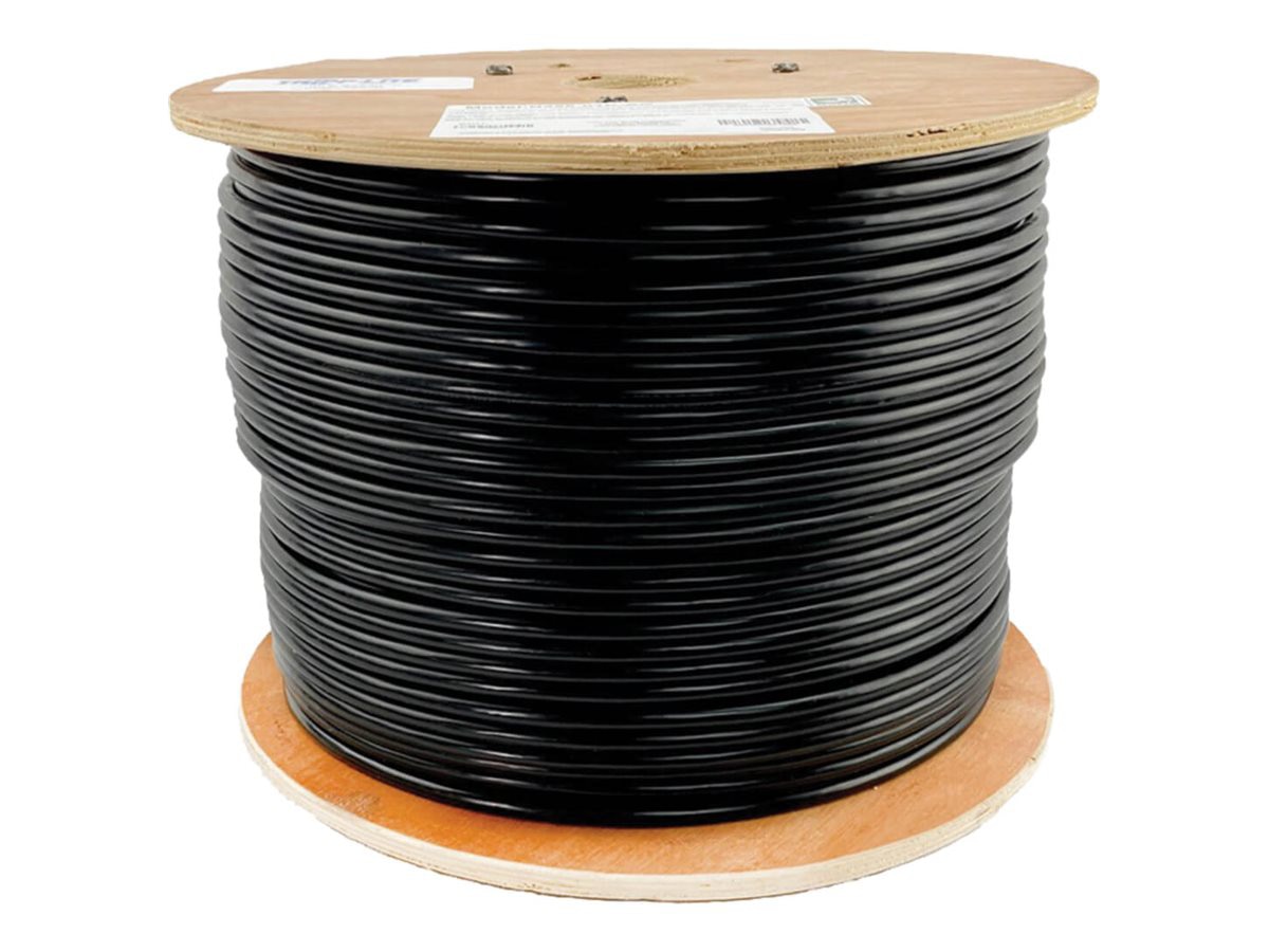 Eaton Tripp Lite Series Cat6 Gigabit Solid Core Plenum-Rated UTP CMP PVC Bulk Ethernet Cable, Black, 1000 ft. (304.8 m)