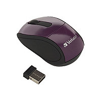 Verbatim Wireless Mini Travel Mouse - mouse - 2.4 GHz - purple