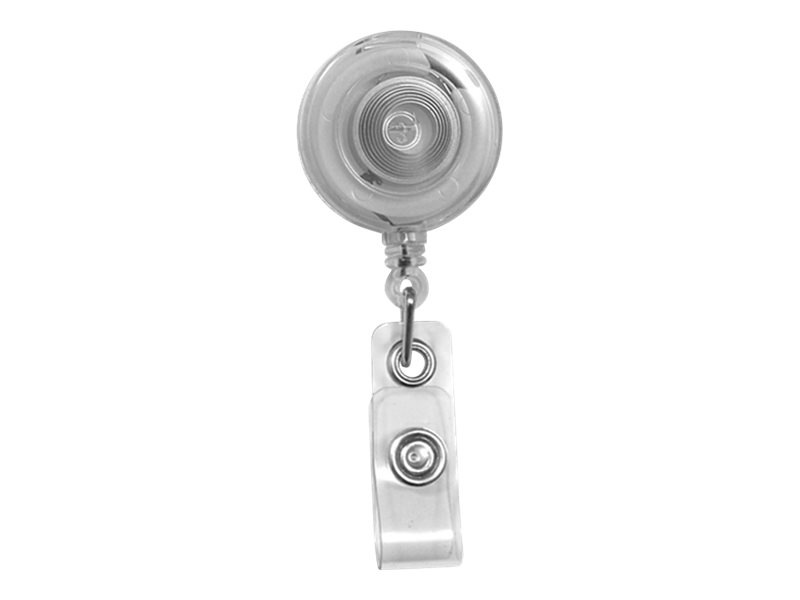 Brady People ID badge reel - 1.26 in diameter - translucent