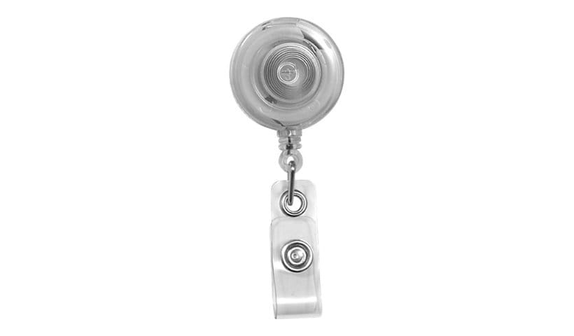 Brady People ID badge reel - 1.26 in diameter - translucent