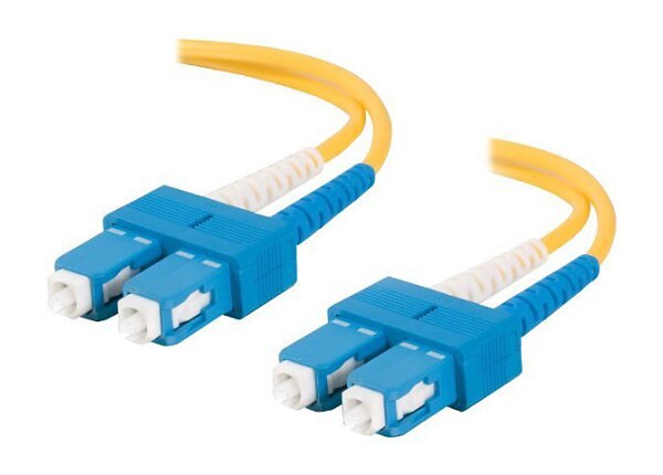 C2G 15m SC-SC 9/125 OS1 Duplex Single-Mode Fiber Optic Cable - Plenum CMP-Rated - Yellow - patch cable - 49 ft - yellow