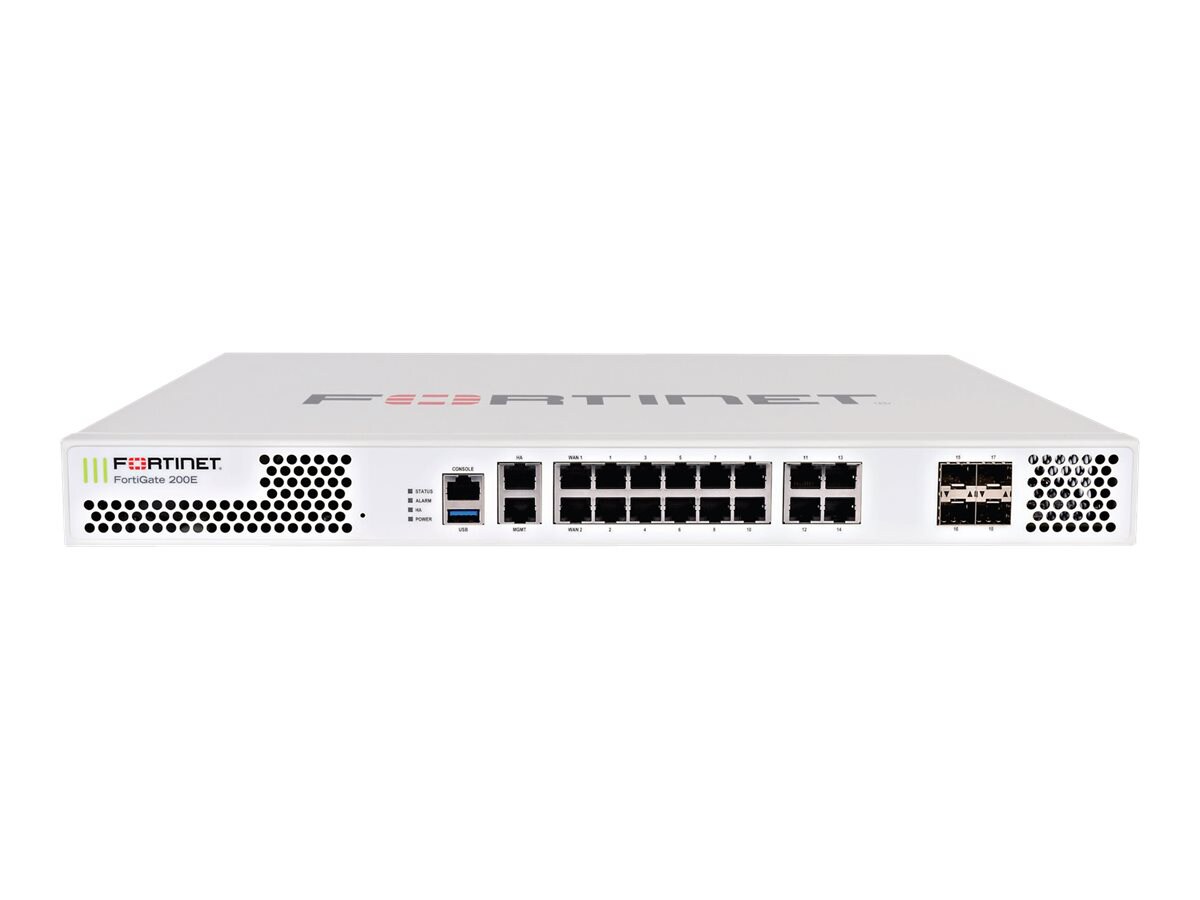 Fortinet FortiGate 200E - Enterprise Bundle - security appliance - w/ 1y FC