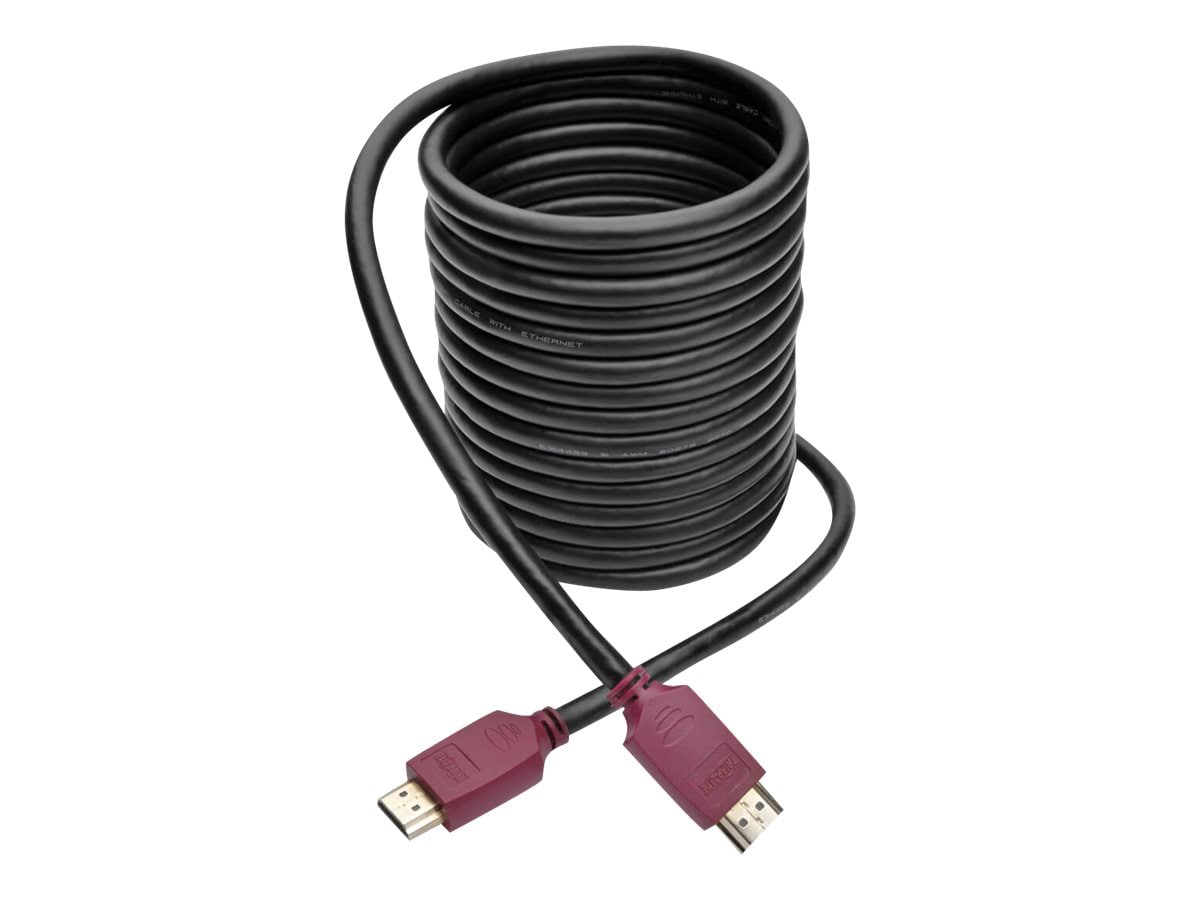 Tripp Lite 15ft Premium Hi-Speed HDMI Cable w Grip Connectors 4K@60Hz 15' - HDMI cable with Ethernet - 15 ft