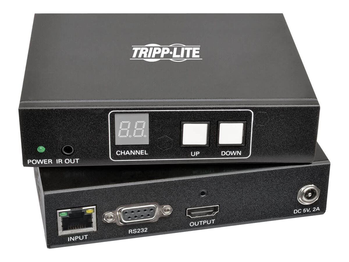 Tripp Lite HDMI/DVI Over IP Transmitter & Receiver Extender Kit Audio/Video with RS-232 Serial and IR Control 1920 x