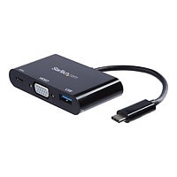 StarTech.com USB-C VGA Multiport Adapter - USB-A Port - with Power Delivery (USB PD) - USB C Adapter Converter - USB C