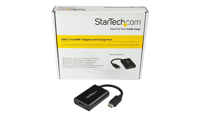 StarTech.com USB C to HDMI 2,0 Adapter 4K 60Hz with 60W Power Delivery Pass-Through Charging - USB Type-C to HDMI Video