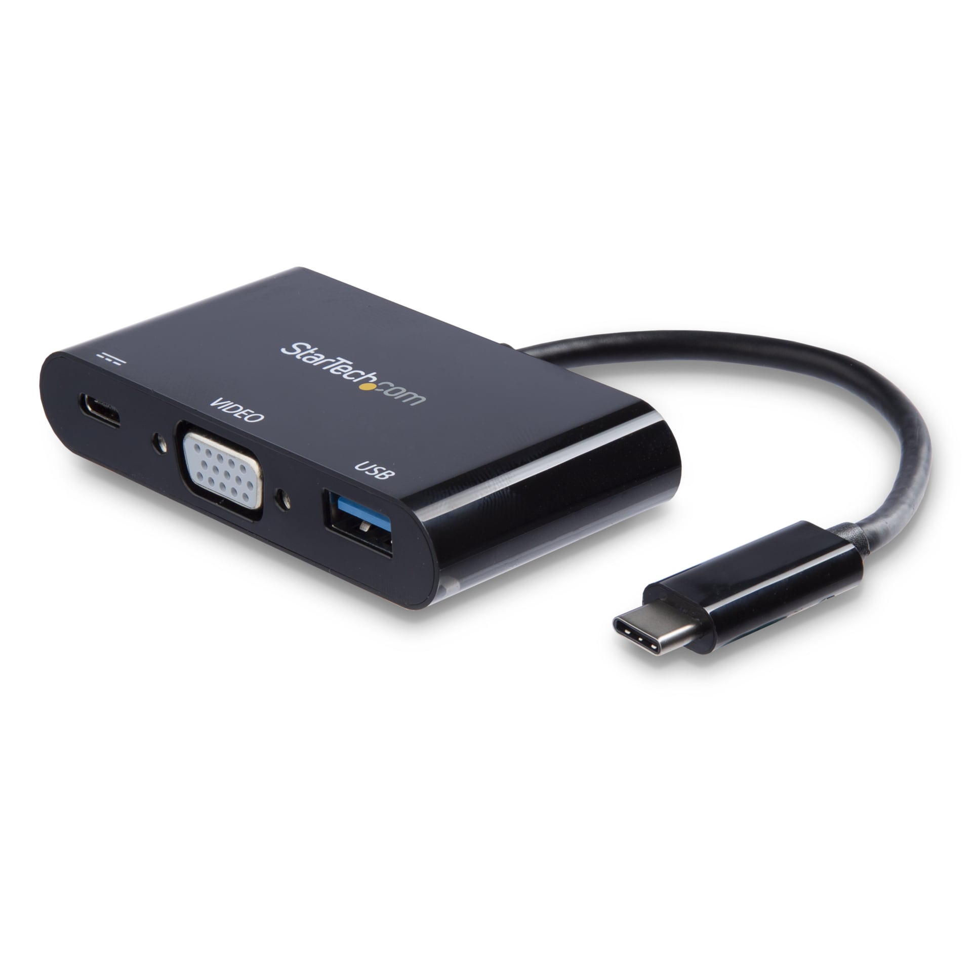 StarTech.com USB C Multiport Adapter - USB-C to VGA - PD, 1x USB 3.0 Type-A