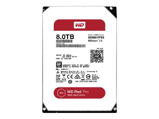 WD Red Pro NAS Hard Drive WD8001FFWX - hard drive - 8 TB - SATA 6Gb/s