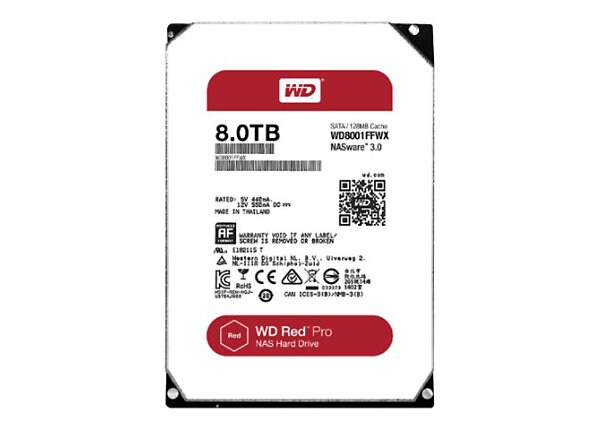 WD Red Pro NAS Hard Drive WD8001FFWX - hard drive - 8 TB - SATA 6Gb/s