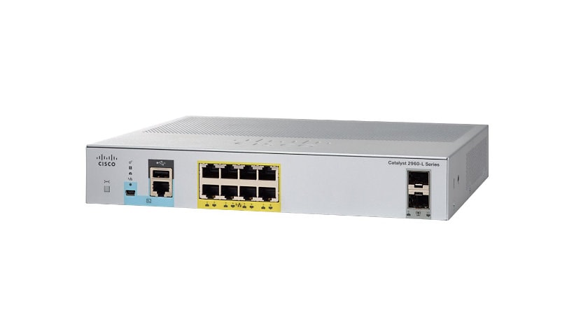 Cisco Catalyst 2960L-8PS-LL - switch - 8 ports - managed - rack-mountable