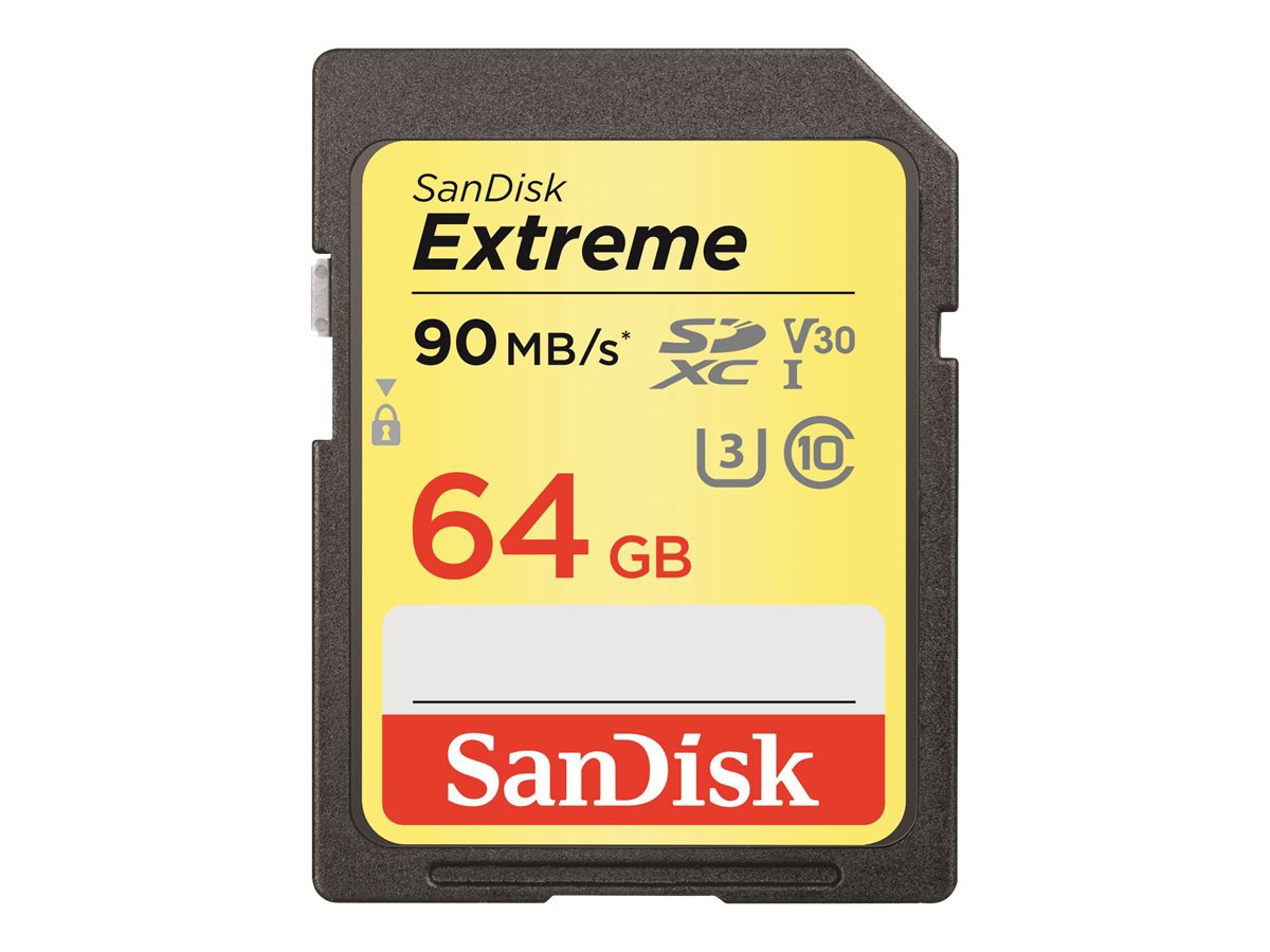 SanDisk Extreme - flash memory card - 64 GB - SDXC UHS-I