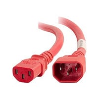 C2G 4ft Power Cord - 18AWG - IEC320C14 to IEC320C13 - Red