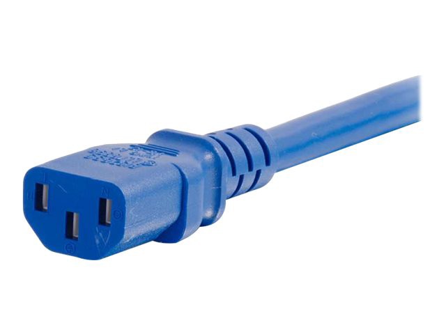 Thumbnail 4 of 4 for C2G 6ft Power Cord - 18AWG - IEC320C14 to IEC320C13 - Blue
