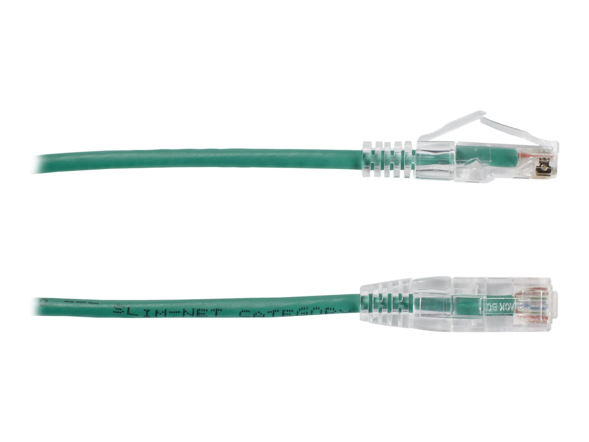 Black Box 2ft Slim-Net CAT6A Green 28AWG 250Mhz UTP Snagless Patch Cable 2'