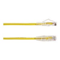 Black Box 2ft Slim-Net CAT6A Yellow 28AWG 250Mhz UTP Snagless Patch Cable