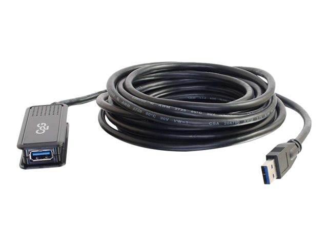 C2G 16.4ft USB Active Extension Cable - USB A to USB A Extension Cable - USB 3.0 - TAA Compliant - M/F