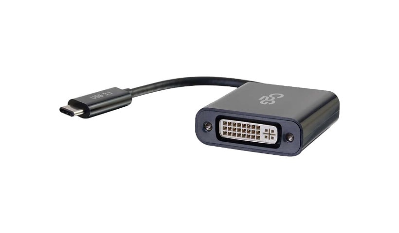 C2G USB C to DVI Adapter - external video adapter - black