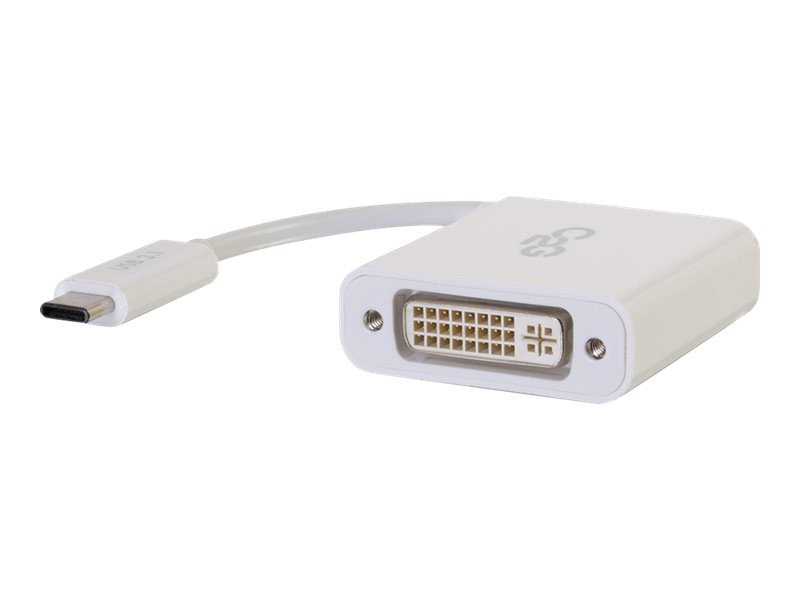 C2G USB C to DVI-D Adapter - external video adapter - white