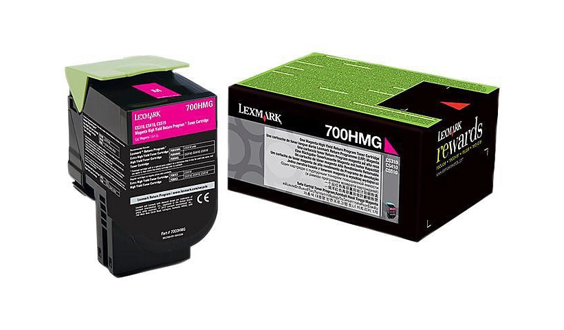 Lexmark 70X High Yield Toner Cartridge - Magenta